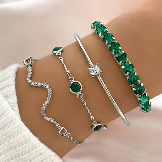 Ensemble de bracelets Émeraude Claire