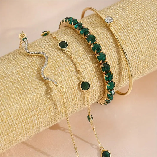 Ensemble de Bracelets Émeraude Pura