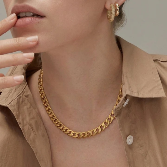 Collier à Gros Maillons Cubains